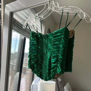 Green corset top. Size small. Brand is edit by nine. Never worn.
